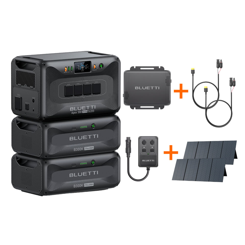 Apex 300 + Charger 1 + HUB D1 + B300Kx 2 + MC4 TO XT60x 2 + PV350x2