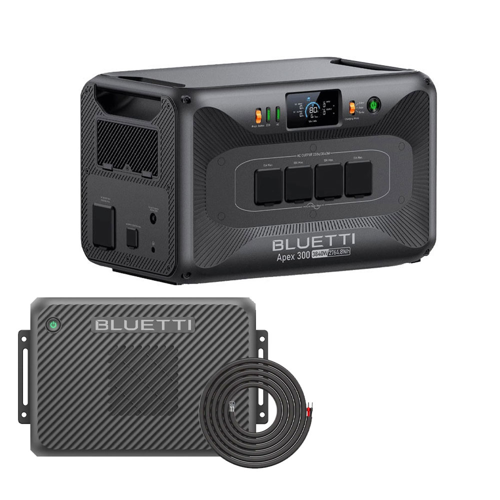 BLUETTI Apex 300 + Charger2 + Wiring Kit Portable Power Station Apex 300 + Charger2 + Wiring Kit
