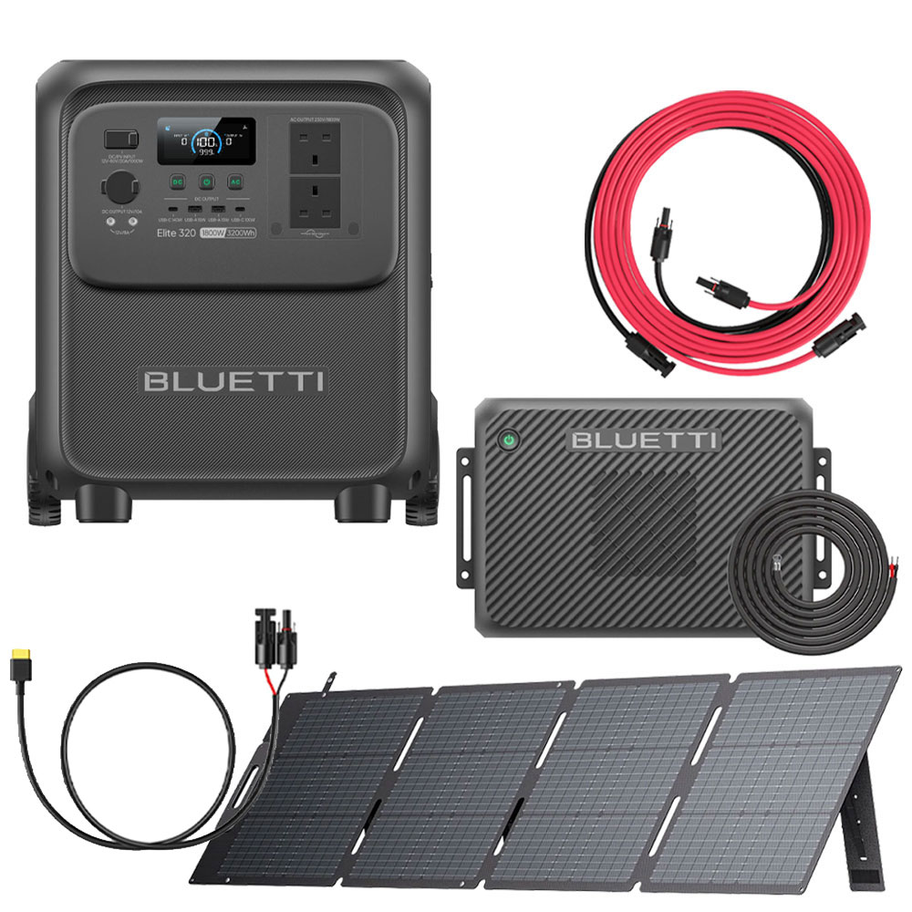 Elite 320 + Charger2 + Wiring Kit + PV200D + A-PWC-AC-UN-LNO-0389 + A-MC4-NO-UN-L5M