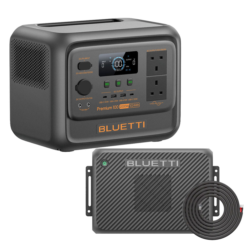Bluetti PREMIUM 100 V2 + Charger2 + Wiring Kit Portable Power Station PREMIUM 100 V2 + Charger2 + Wiring Kit