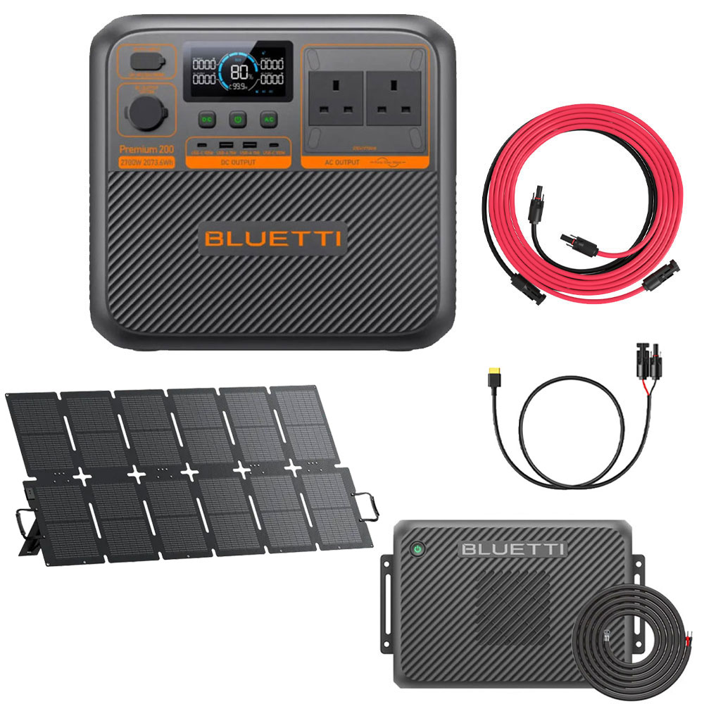 PREMIUM 200 v2 + Sora 220 + Charger2 + Wiring + MC4 TO XT60 + A-MC4-NO-UN-L5M