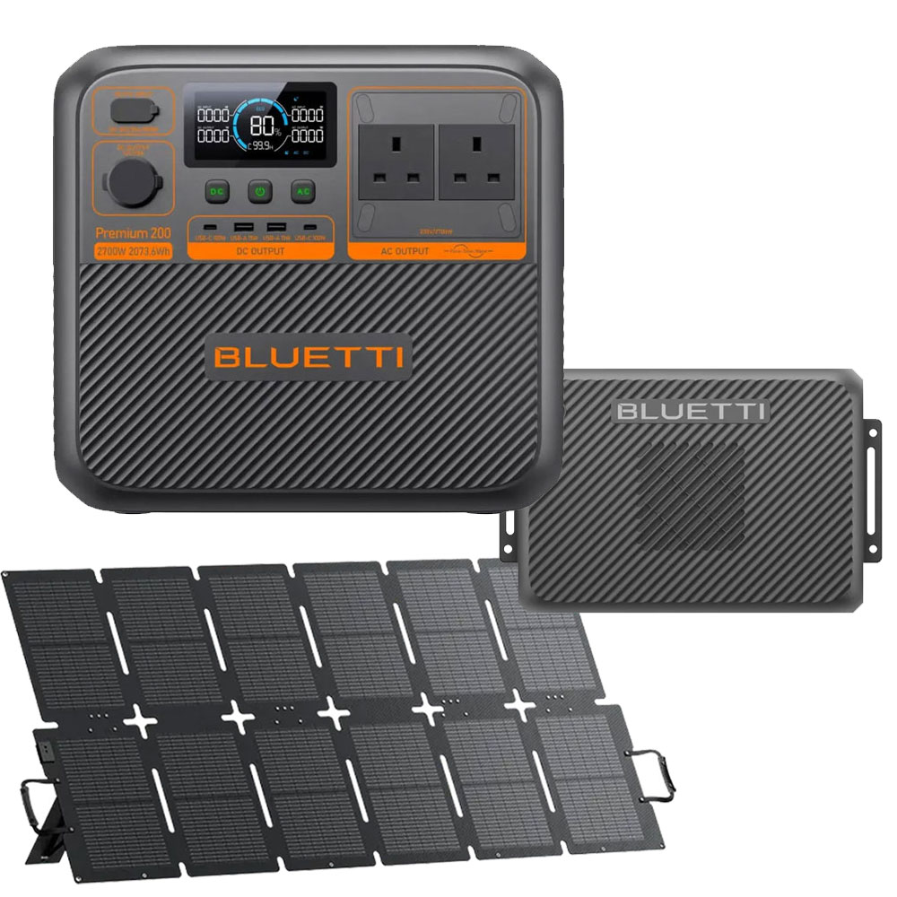 BLUETTI PREMIUM 200 v2 + Sora 220 + Charger2 (No Wiring Kit) Portable Power Station PREMIUM 200 v2 + Sora 220 + Charger2 (No Wiring Kit)