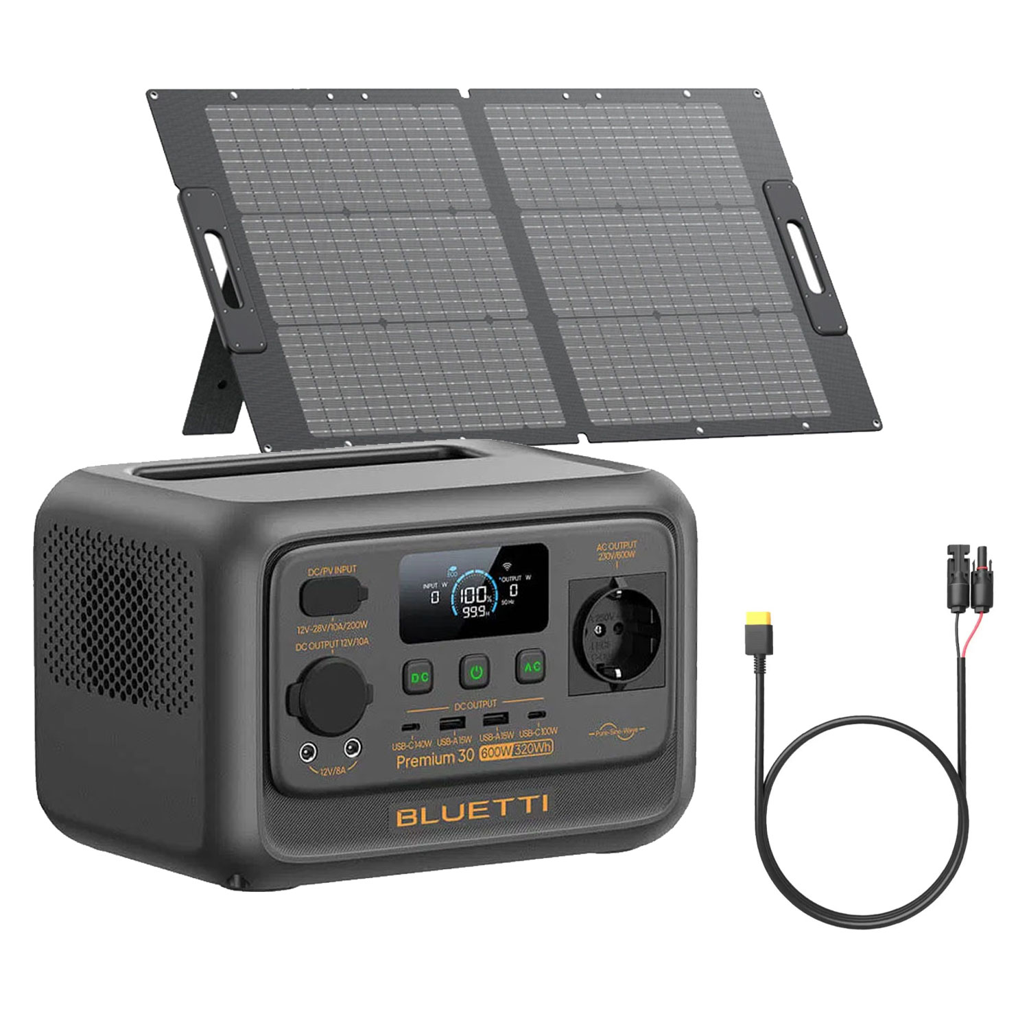 Premium 30 V2 + PV100 + MC4 TO XT60