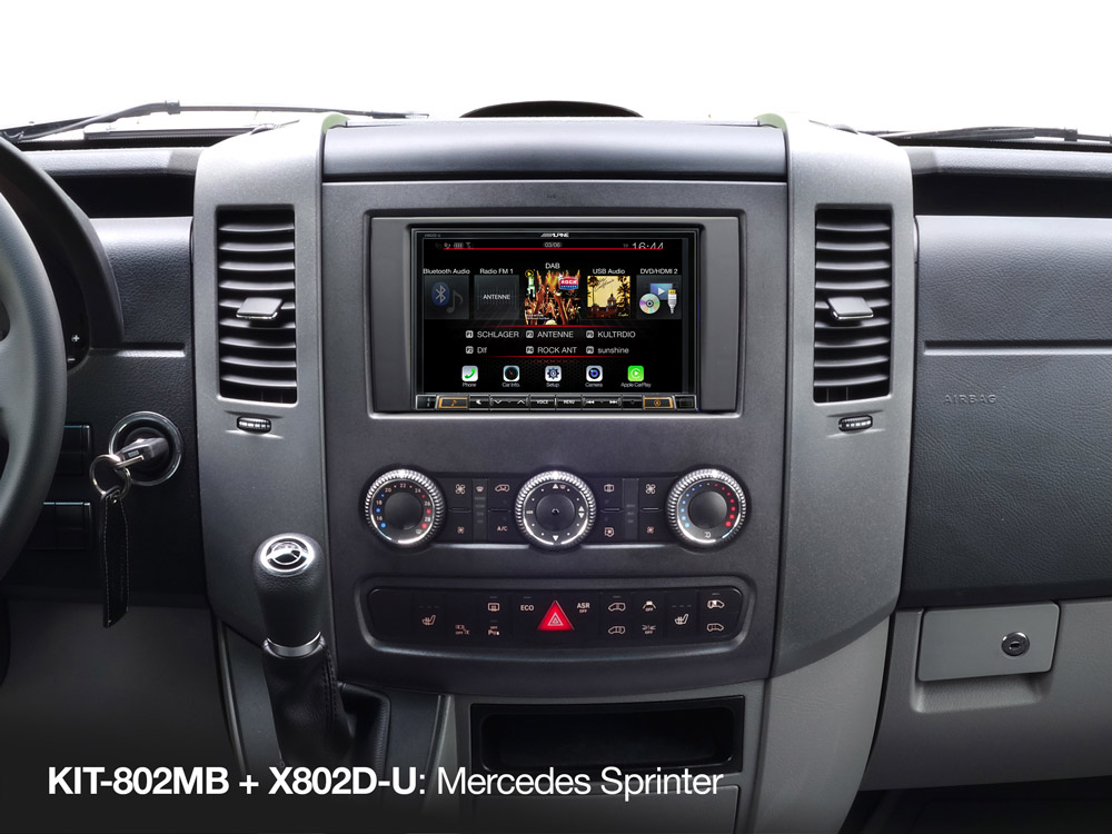 Alpine KIT-802MB Mercedes Alpine KIT-802MB Mercedes 8” Double Din Stereo Installation Kit