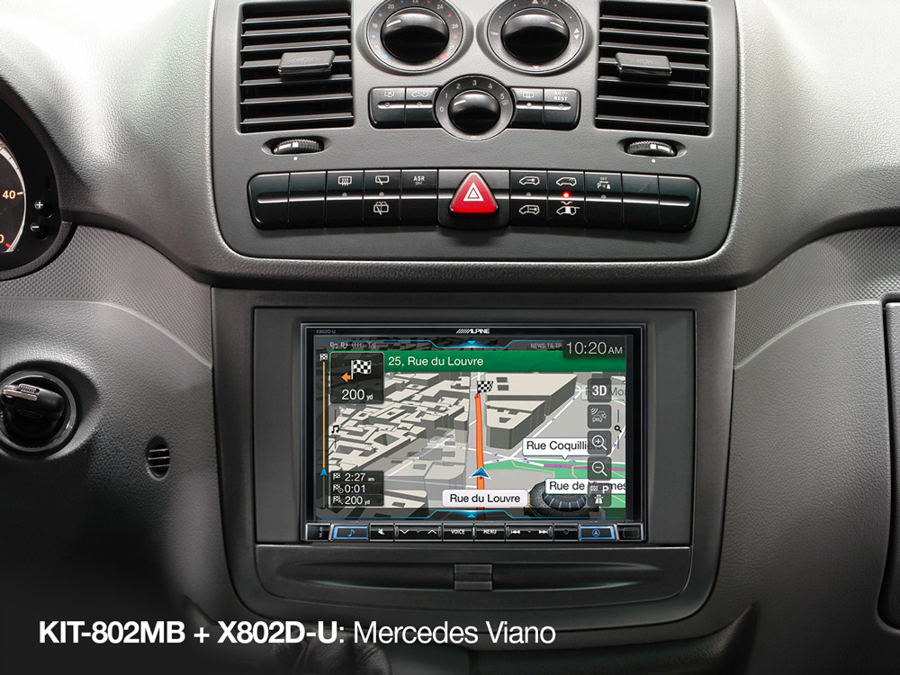 Alpine KIT-802MB Mercedes Alpine KIT-802MB Mercedes 8” Double Din Stereo Installation Kit