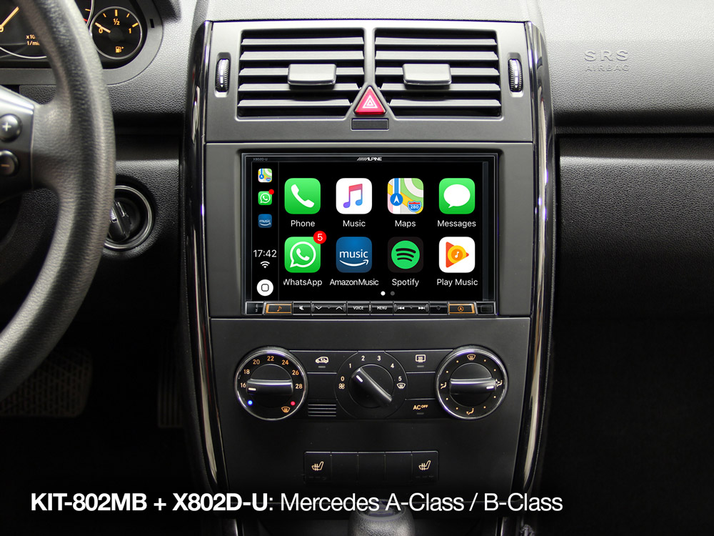 Alpine KIT-802MB Mercedes Alpine KIT-802MB Mercedes 8” Double Din Stereo Installation Kit