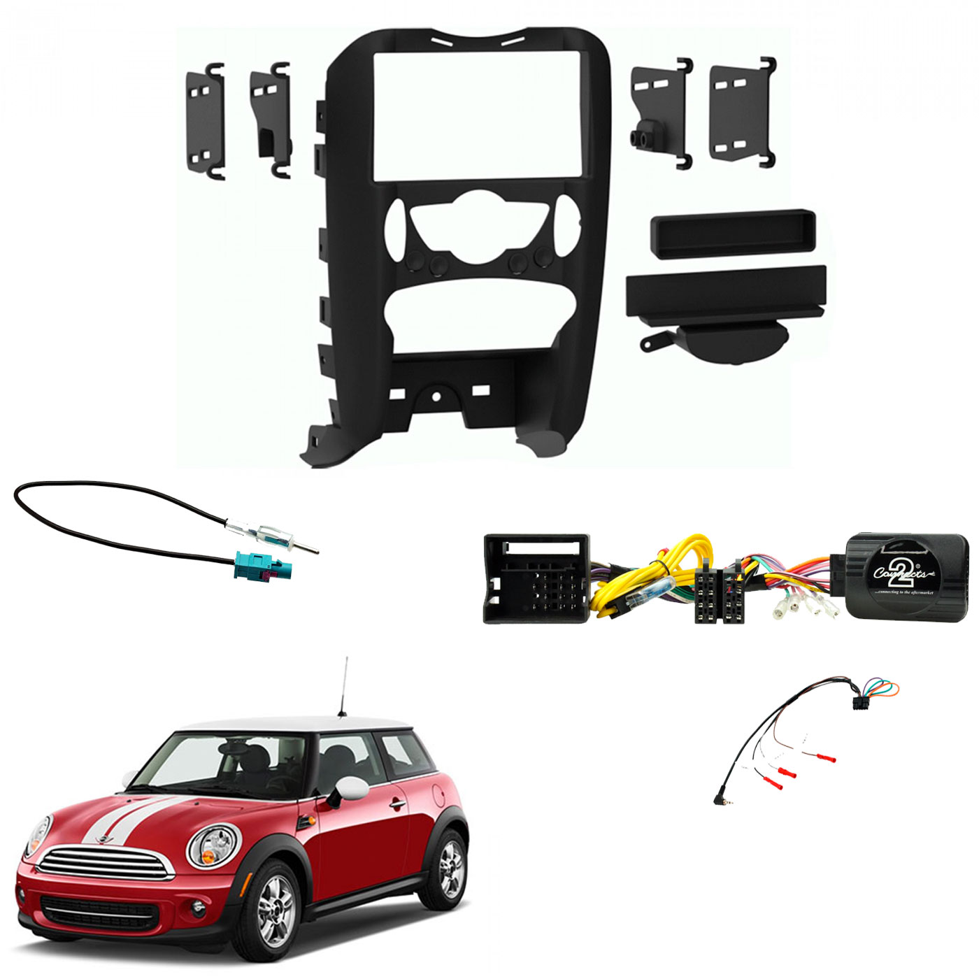 KIT Poste 1-DIN USB/Bluetooth Mini One, Cooper et Cabriolet