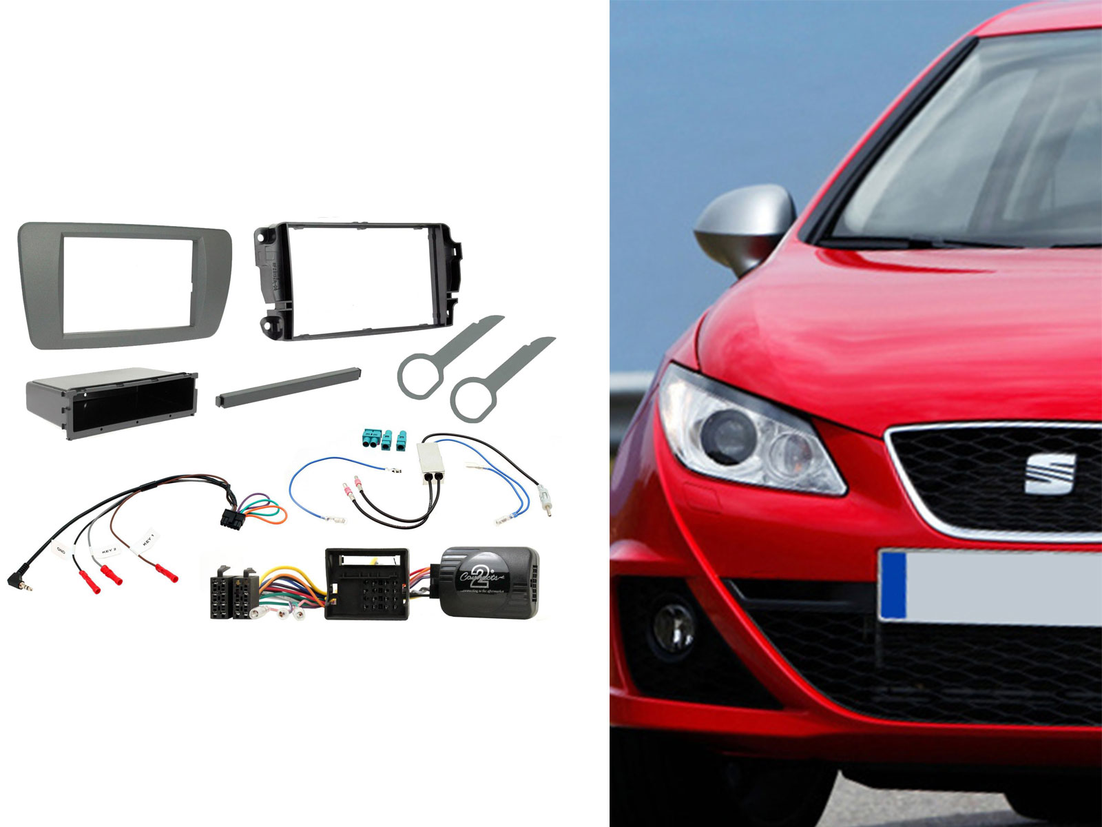 SEAT IBIZA 6J (+2008) - 1DIN KIT RADIO UNIVERSAL