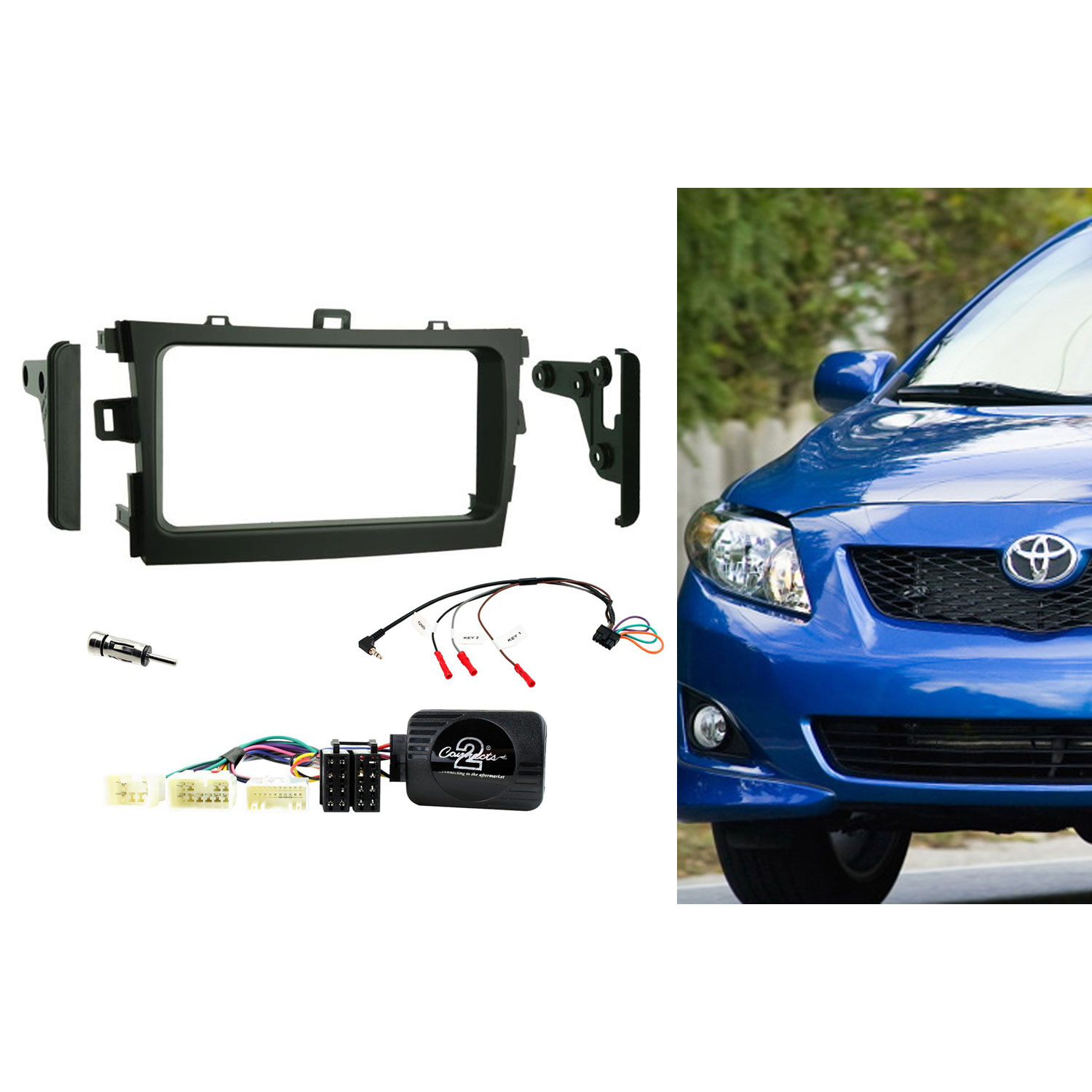 CTKTY02 Toyota Corolla Double Din Car Stereo Fitting Kit CTKTY02