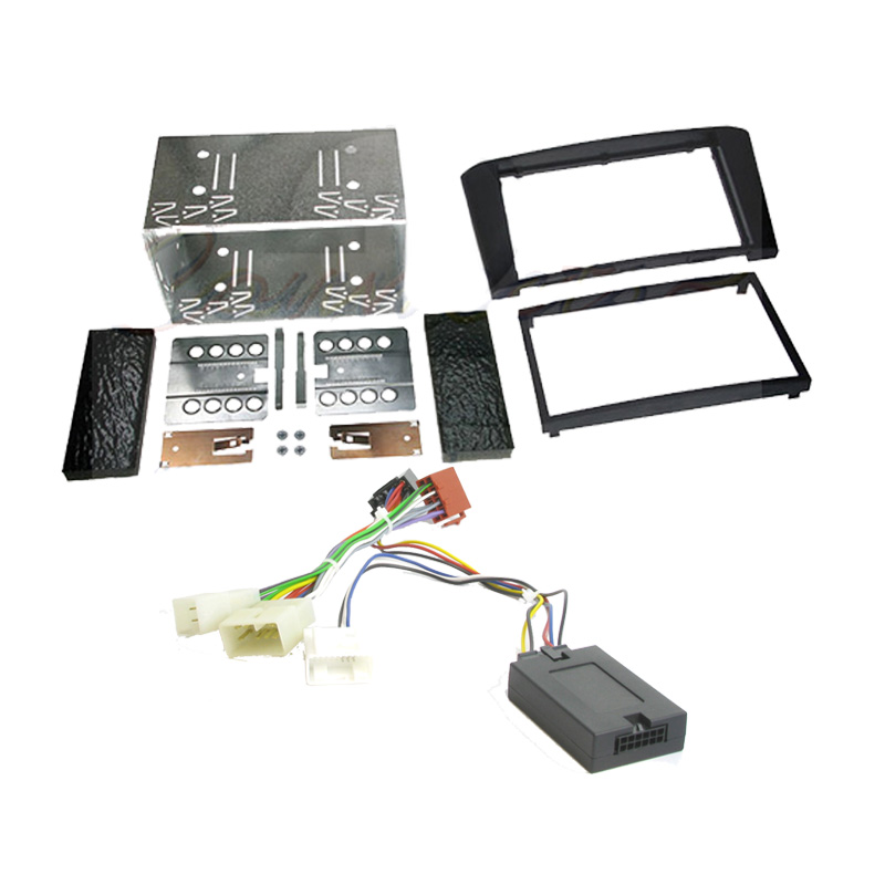 Negro Doble Din 2003-2008 Toyota Avensis Car Radio Fascia Reproductor de DVD Stereo Player Face Plate Panel Adapter Negro Doble Din 2003-2008 Toyota Avensis Car Radio Fascia Reproductor de DVD Stereo Player Face Plate Panel Adapter