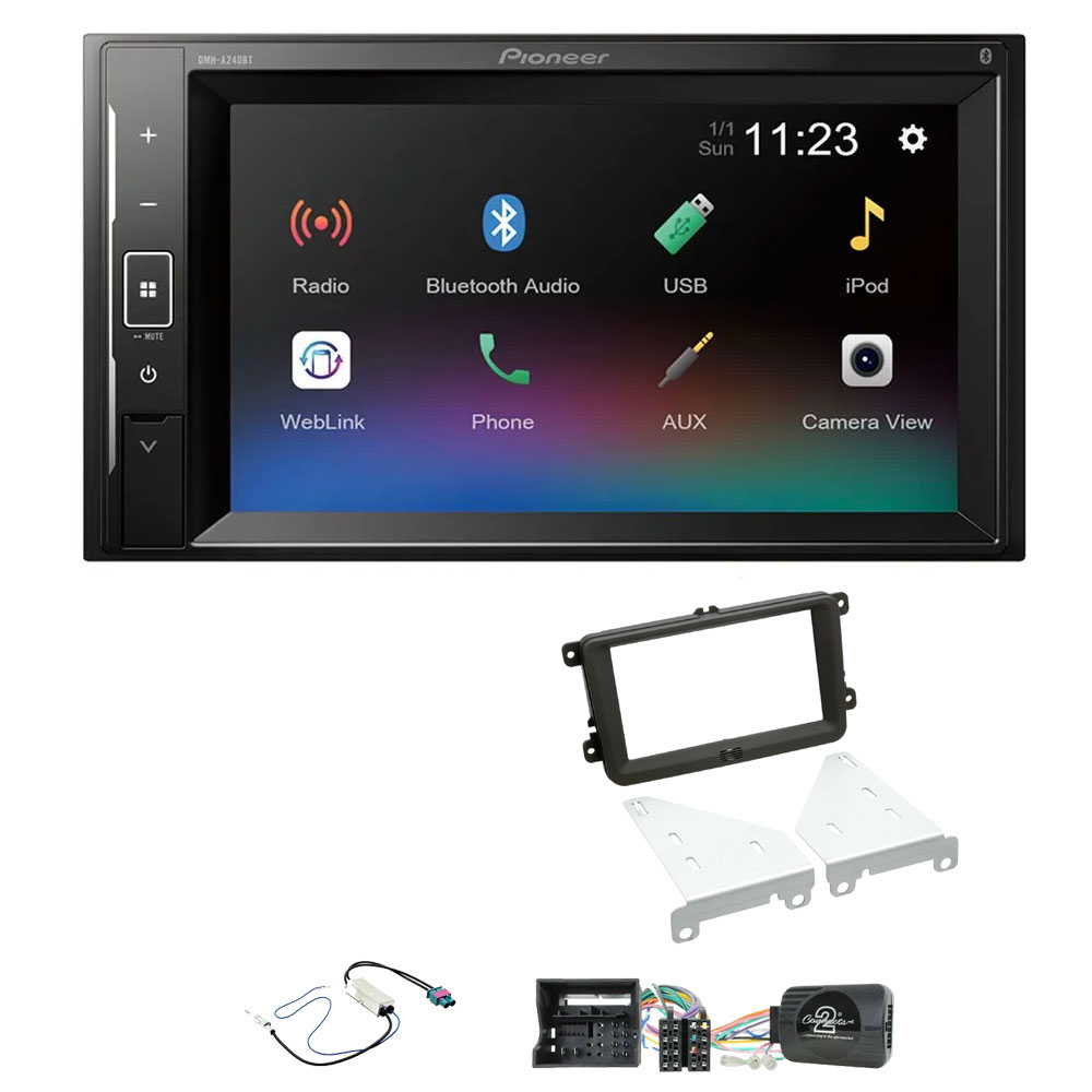 VW Beetle, Caddy, Jetta, Sharan, T-6 Pioneer 6.2" Touch Screen Bluetooth iPod iPhone Stereo Upgrade Kit