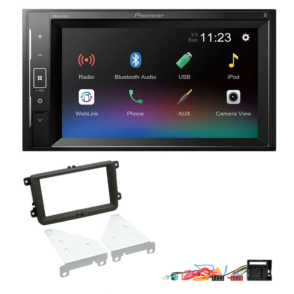 VW Caddy, Jetta, Sharan, Tiguan Pioneer 6.2" Touch Screen Bluetooth iPod iPhone Stereo Upgrade Kit