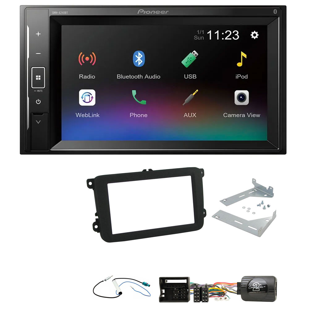 Volkswagen EOS, Fusca, Golf, Jetta Pioneer 6.2" Touch Screen Bluetooth iPod iPhone Stereo Upgrade Kit