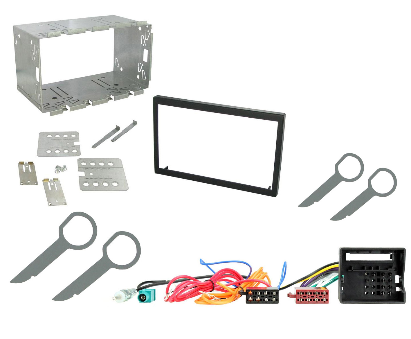 VW Polo 9N3 2005-2009 Double Din Wiring Antenna Removal Keys