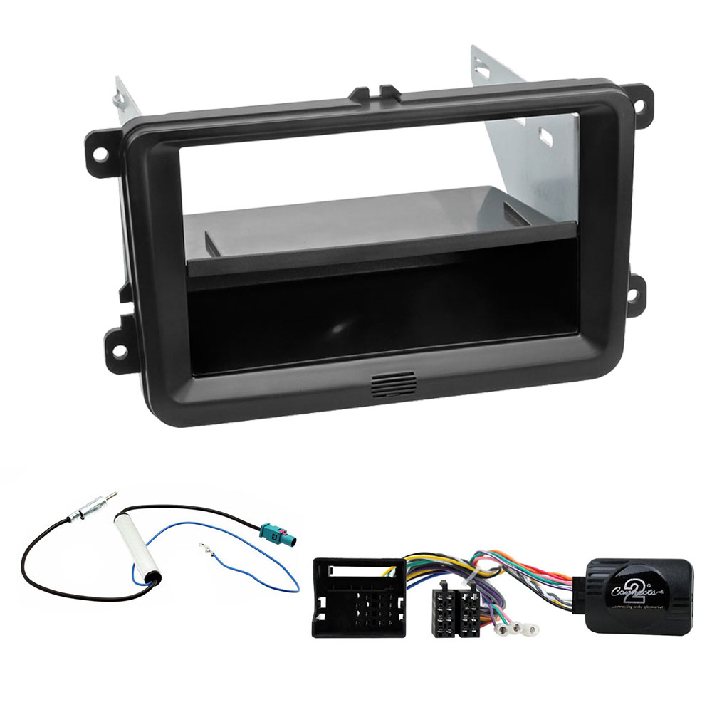 Kit De Montaje De Fascia Doble Din Para VW Transporter T5 2007 – Negro, Marca Motor Guard, Ideal Para Tu Furgoneta