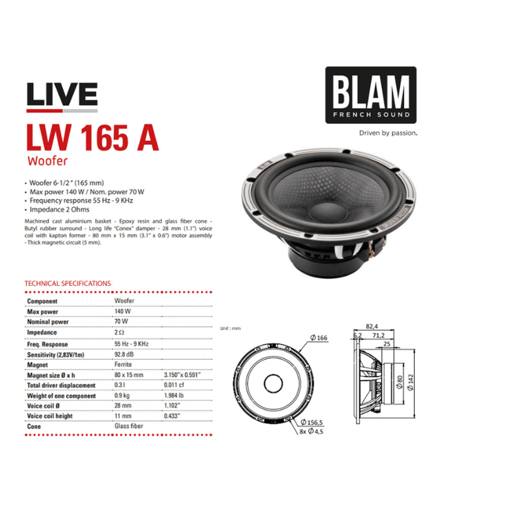 BLAM BL-L165-A Speakers BL-L165-A