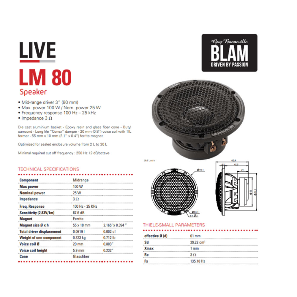 BLAM BL-LM80 Speakers BL-LM80
