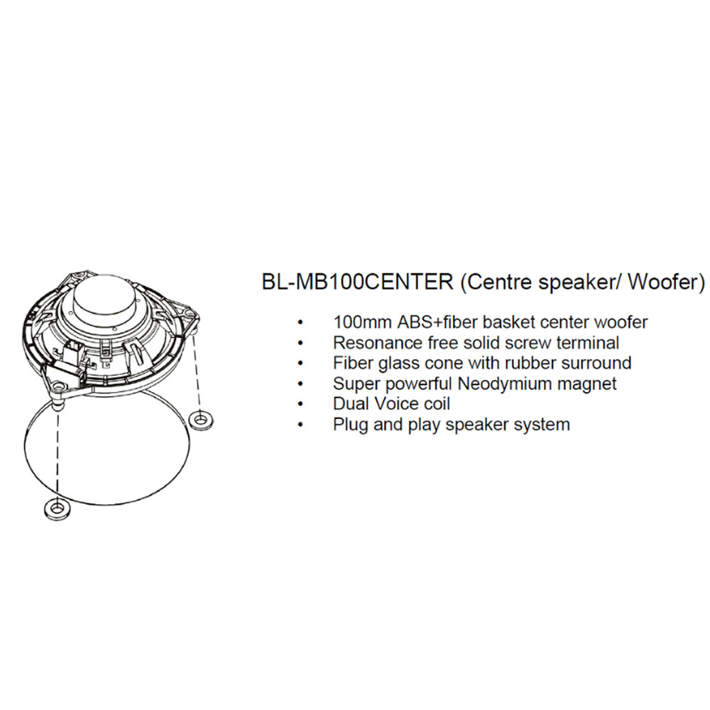 BLAM BL-MB100CENTER Speaker BL-MB100CENTER