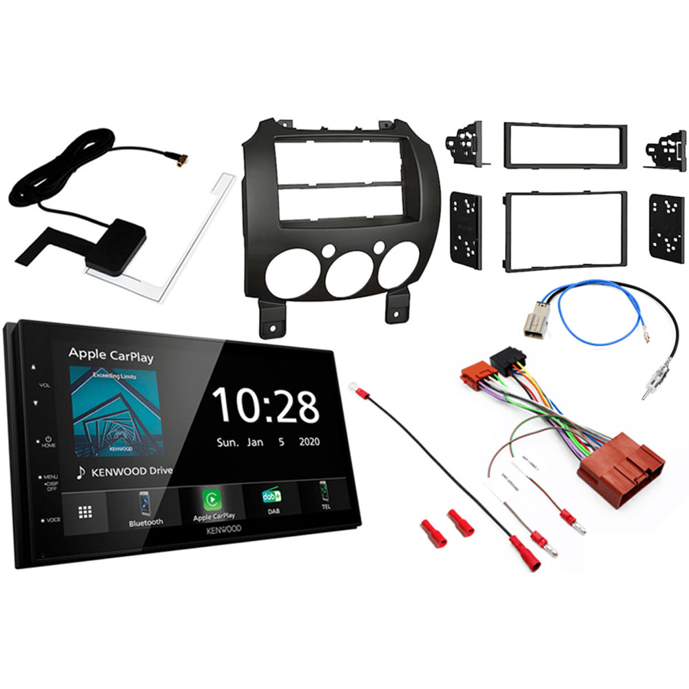 Mazda 2 (3rd Gen) DE Kenwood DMX5020DABS Apple CarPlay DAB 