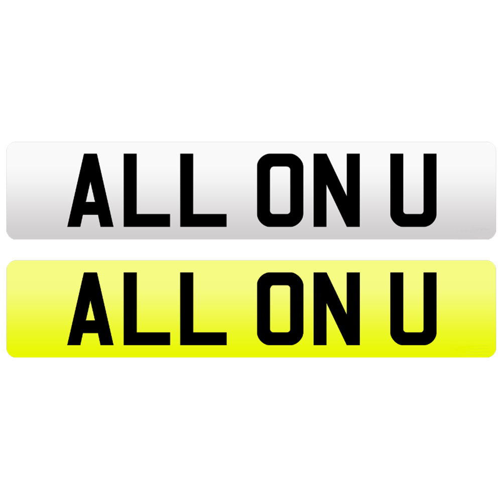 Dynamic Sounds All ON U-NUMBERPLATE Number Plates All ON U-NUMBERPLATE