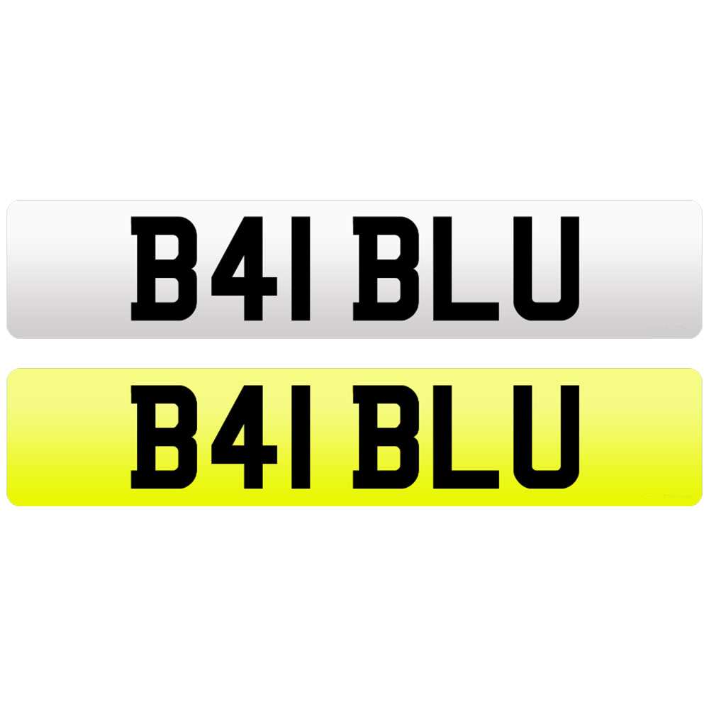 B41 BLU-NUMBERPLATE