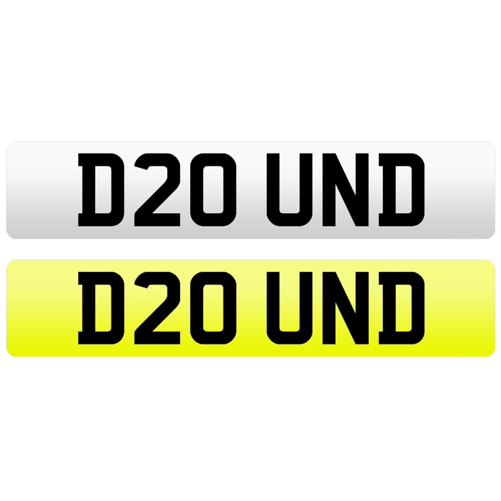 D20 UND-NUMBERPLATE