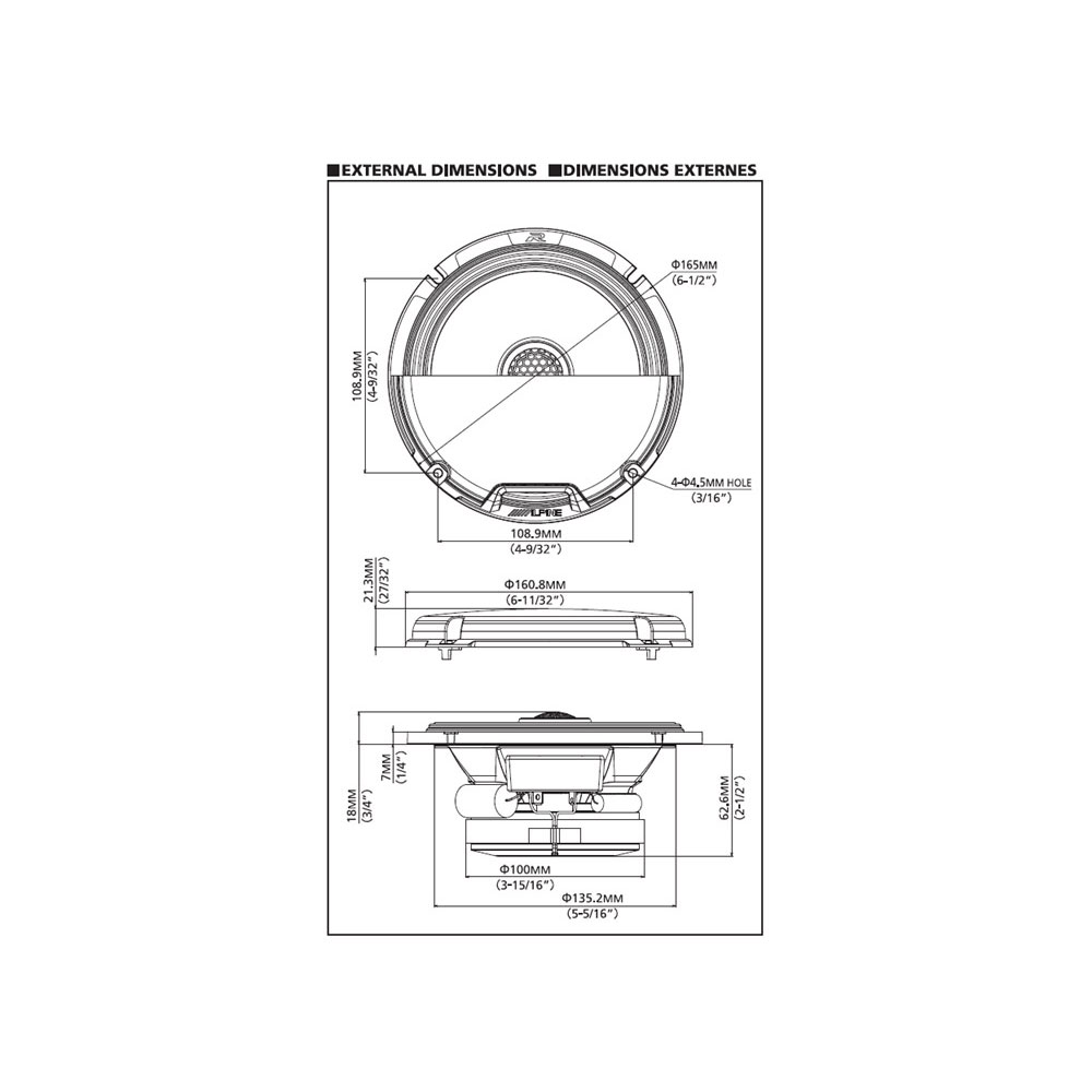 Alpine R2-S65 6.5" Speaker R2-S65