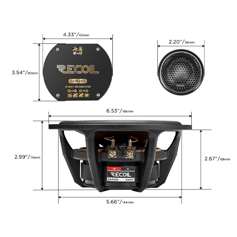 Recoil SAM265 6.5" Speakers SAM265