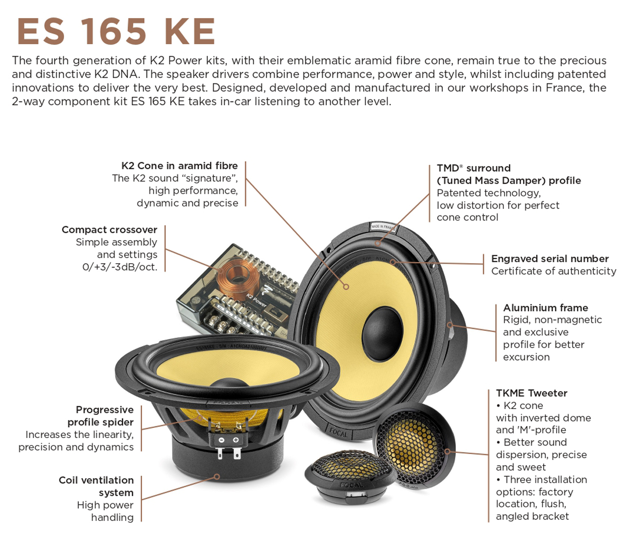 thumbnail image 2 of Focal Access 165AS 6.5" 2-Way Component Car Speakers - 120W Max, 60W RMS - Brand New 2 of 6