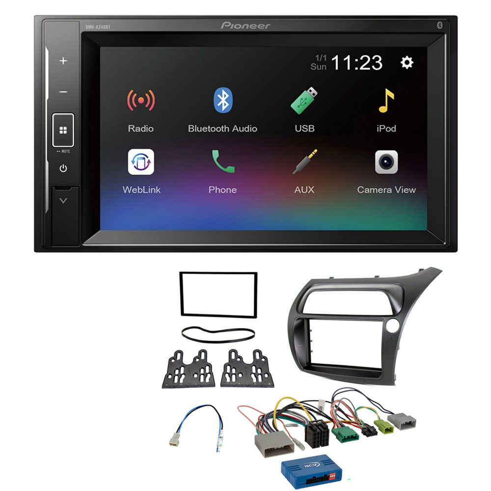 Honda Civic 2006 - 2011 Pioneer 6.2" Screen Bluetooth iPod iPhone Stereo Upgrade Kit