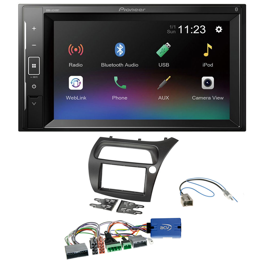 Honda Civic 2006 - 2011 Pioneer 6.2" Screen Bluetooth iPod iPhone Stereo Upgrade Kit Honda Civic 2006 - 2011 Pioneer 6.2" Screen Bluetooth iPod iPhone Stereo Upgrade Kit