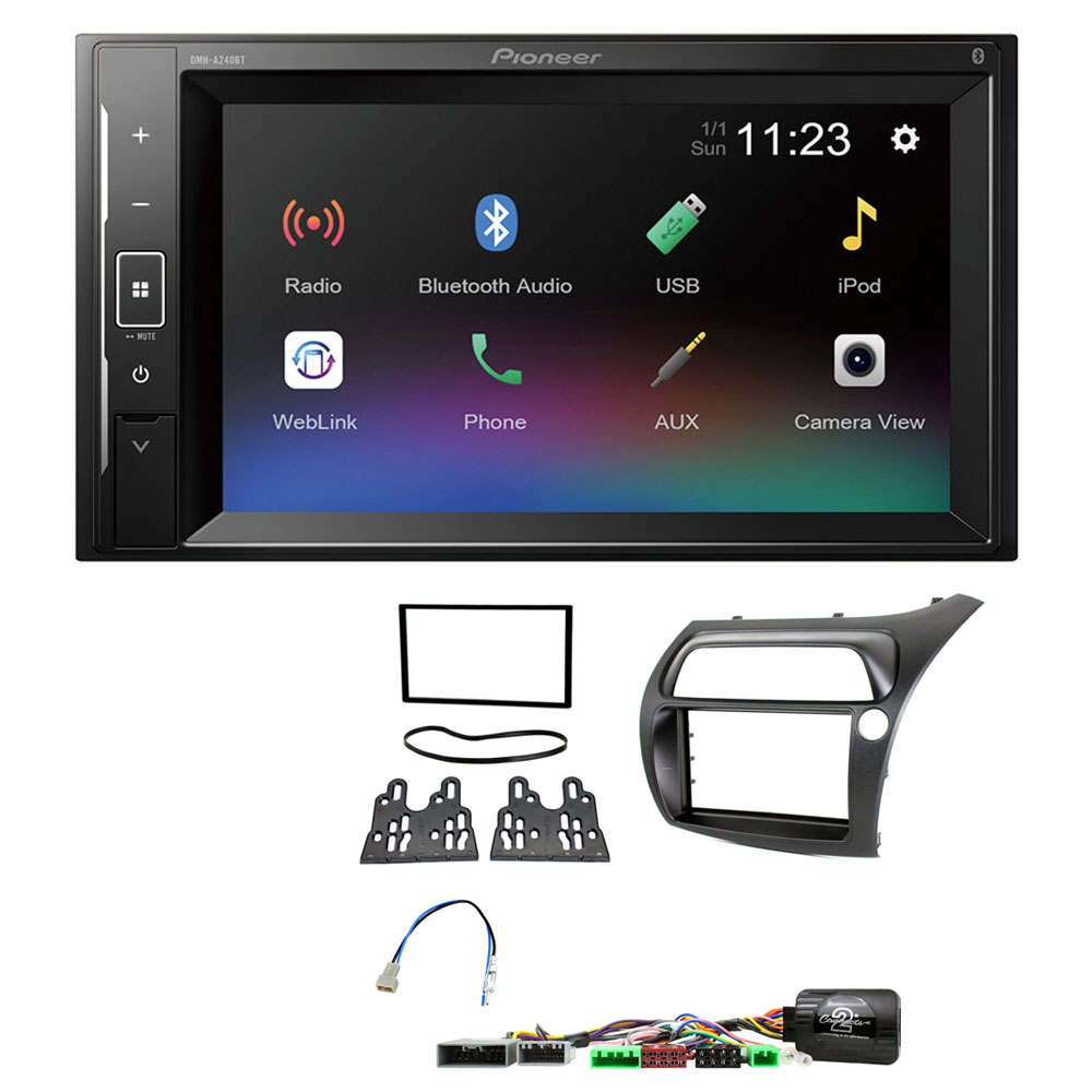 Honda Civic 2006 - 2011 Pioneer 6.2" Touch Screen Bluetooth iPod iPhone Stereo Upgrade Kit
