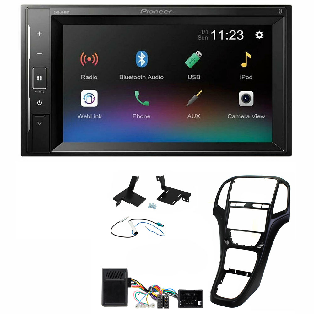 Vauxhall Astra 2010 - 2016 Matt Black Pioneer 6.2" Touch Screen Bluetooth iPod iPhone Stereo Upgrade Kit