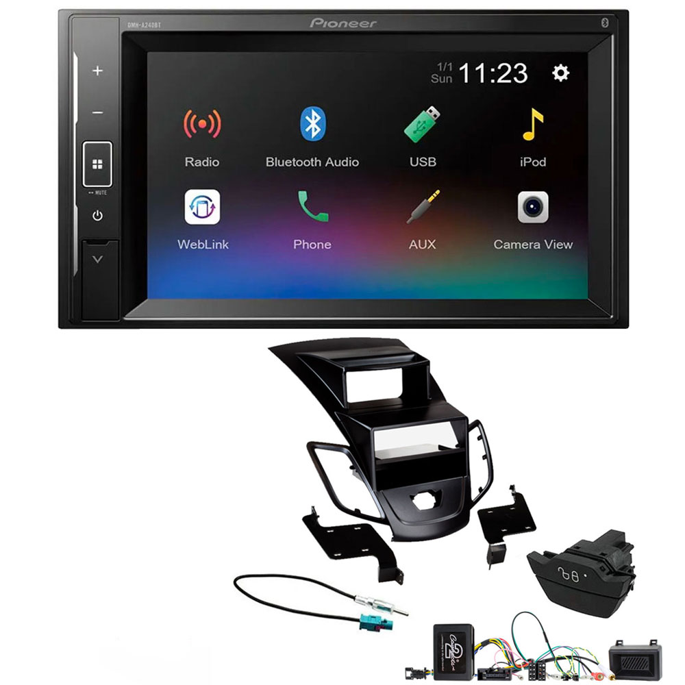 Ford Fiesta 2013 - 2017 Pioneer 6.2" Screen Bluetooth iPod iPhone Stereo Upgrade Kit