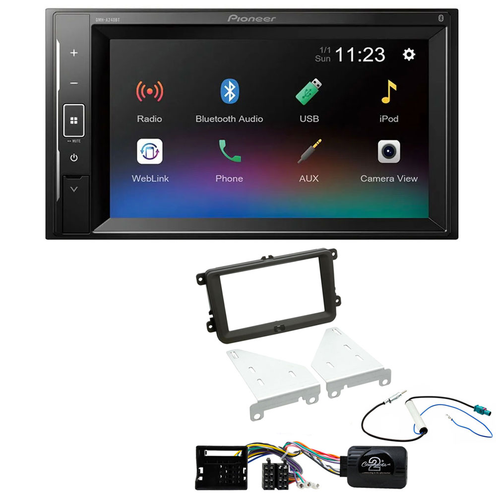 VW Transporter 2009-2015 Pioneer 6.2" Screen Bluetooth iPod iPhone Stereo Upgrade Kit