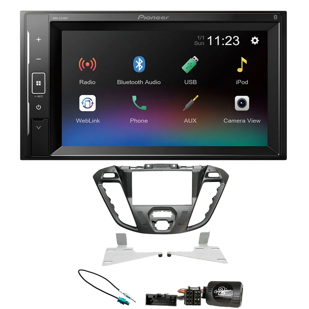 Ford Transit Custom 2012- 2021 Pegasus Pioneer 6.2" Touch Screen Bluetooth iPod iPhone Stereo Upgrade Kit