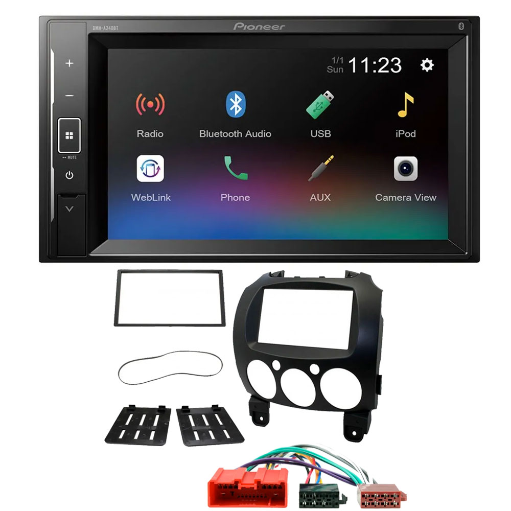 Mazda 2 2008 - 2014 Pioneer 6.2" Touch Screen Bluetooth iPod iPhone Stereo Upgrade Kit
