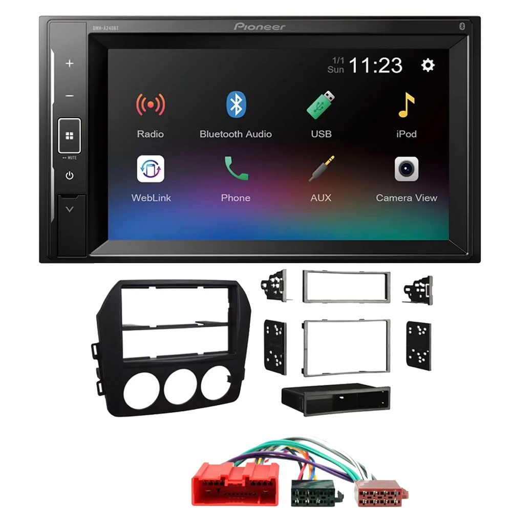 Mazda MX-5 2009-2015 Pioneer 6.2" Touch Screen Bluetooth iPod iPhone Stereo Upgrade Kit