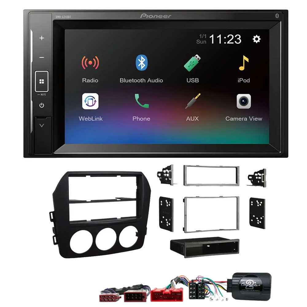 Mazda MX-5 (Bose Audio) 2009 - 2015 Pioneer 6.2" Screen Bluetooth iPod iPhone Stereo Upgrade Kit