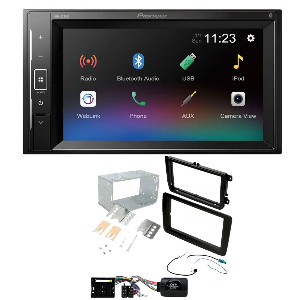 VW Transporter 2009-2015 Pioneer 6.2" Touch Screen Bluetooth iPod iPhone Stereo Upgrade Kit