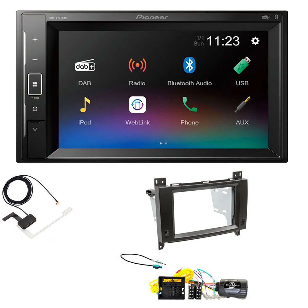 Mercedes Vito 2015 Onwards Pioneer DAB Digital Radio, 6.2" Screen Bluetooth Stereo Upgrade Kit