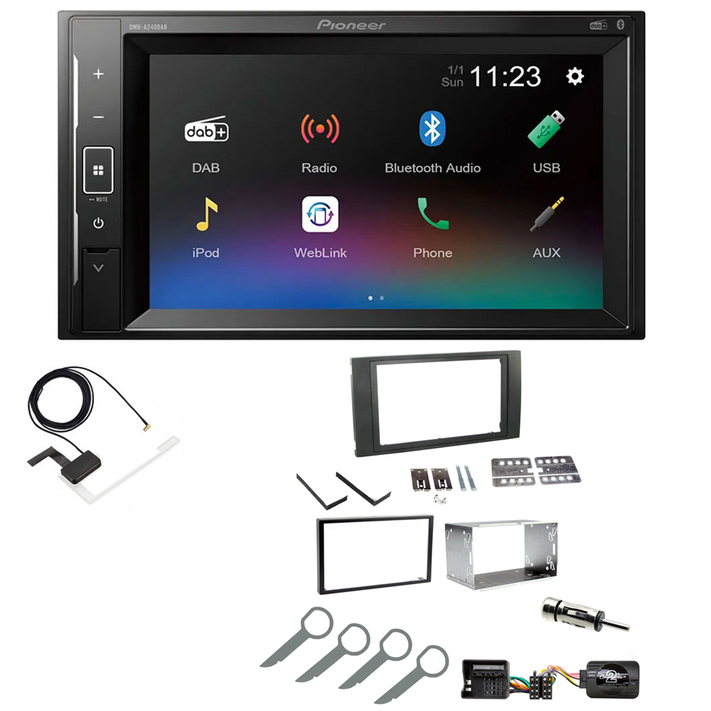 Ford Focus, Fiesta Pioneer DAB Digital Radio, 6.2" Screen Bluetooth iPod iPhone Stereo Upgrade Kit