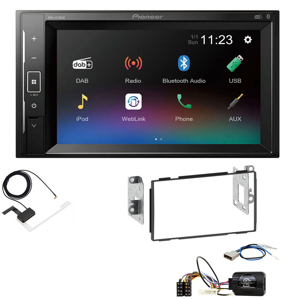 Nissan Qashqai 2007-2013 Pioneer Double Din with DAB, 6.2" Screen Bluetooth Stereo Upgrade Kit