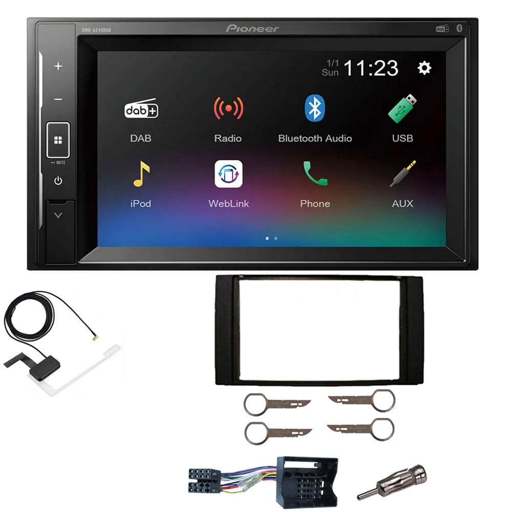 Ford Pioneer Double Din with DAB, 6.2" Screen Bluetooth Stereo Upgrade Kit