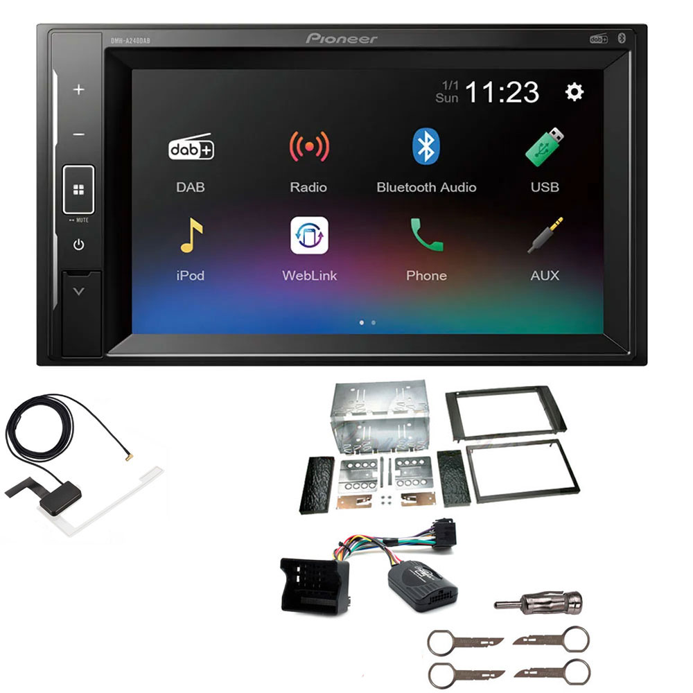 Ford Focus, Fiesta Pioneer Double Din with DAB, 6.2" Screen Bluetooth Stereo Upgrade Kit