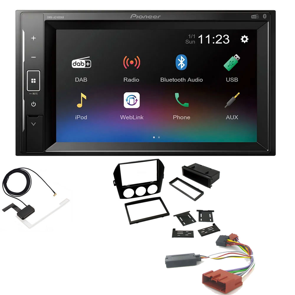 Mazda MX-5 2006-2008 Pioneer Double Din with DAB, 6.2" Screen Bluetooth Stereo Upgrade Kit