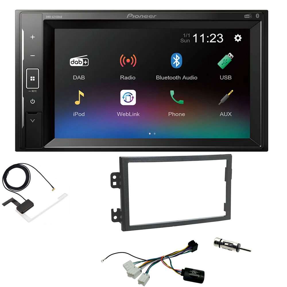 Nissan 350z (2003-2005) Pioneer Double Din with DAB, 6.2" Screen Bluetooth Stereo Upgrade Kit