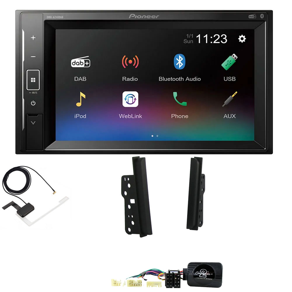 Toyota Alphard 2002 - 2008 Pioneer Double Din with DAB, 6.2" Screen Bluetooth Stereo Upgrade Kit