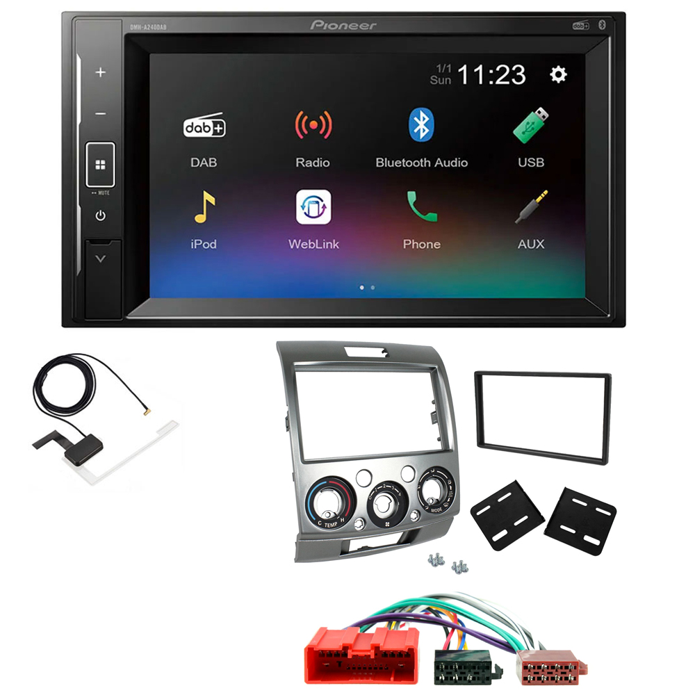 Ford Ranger 2007 - 2012 Pioneer DAB Digital Radio, 6.2" Screen Bluetooth iPod iPhone Stereo Upgrade Kit