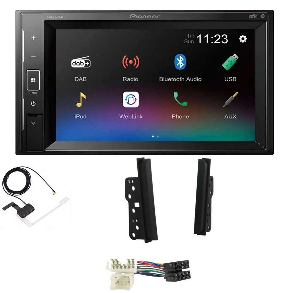 Toyota Pioneer Double Din with DAB, 6.2" Screen Bluetooth Stereo Upgrade Kit